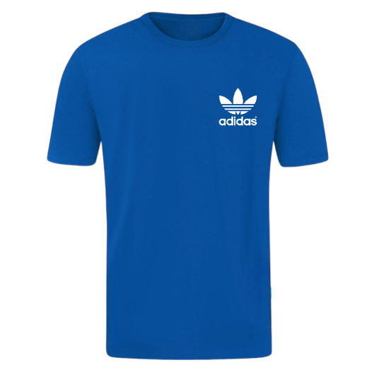 T-SHIRT 100% ΒΑΜΒΑΚΙ ΜΕ LOGO - ΜΠΛΕ ΡΟΥΑ - ADIDAS ΤΡΙΦΥΛΛΙ ΜΙΚΡΟ T-SHIRT 100% ΒΑΜΒΑΚΙ ΜΕ LOGO - ΜΠΛΕ ΡΟΥΑ - ADIDAS ΤΡΙΦΥΛΛΙ ΜΙΚΡΟ